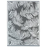 IDMarket - Tappeto per esterni COCO tropical grigio e bianco 180 x 280 CM