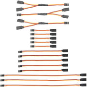 Cavo di espansione servo 3-pini - 16 pezzi - 75mm/150mm/300mm - Flessibile - 22-AWG - Set di cavi a 3 poli
