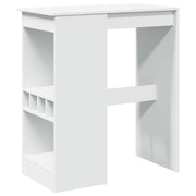 Tavolo Bar con Rastrelliera Bianco 90x47,5x103,5 cm Truciolato