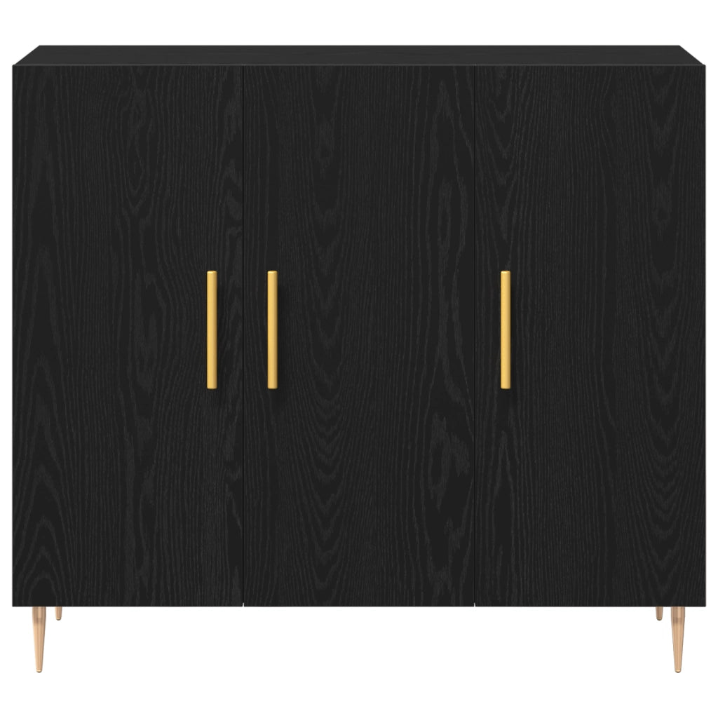 Mobile Nero Rovere 90x34x80 cm in Legno