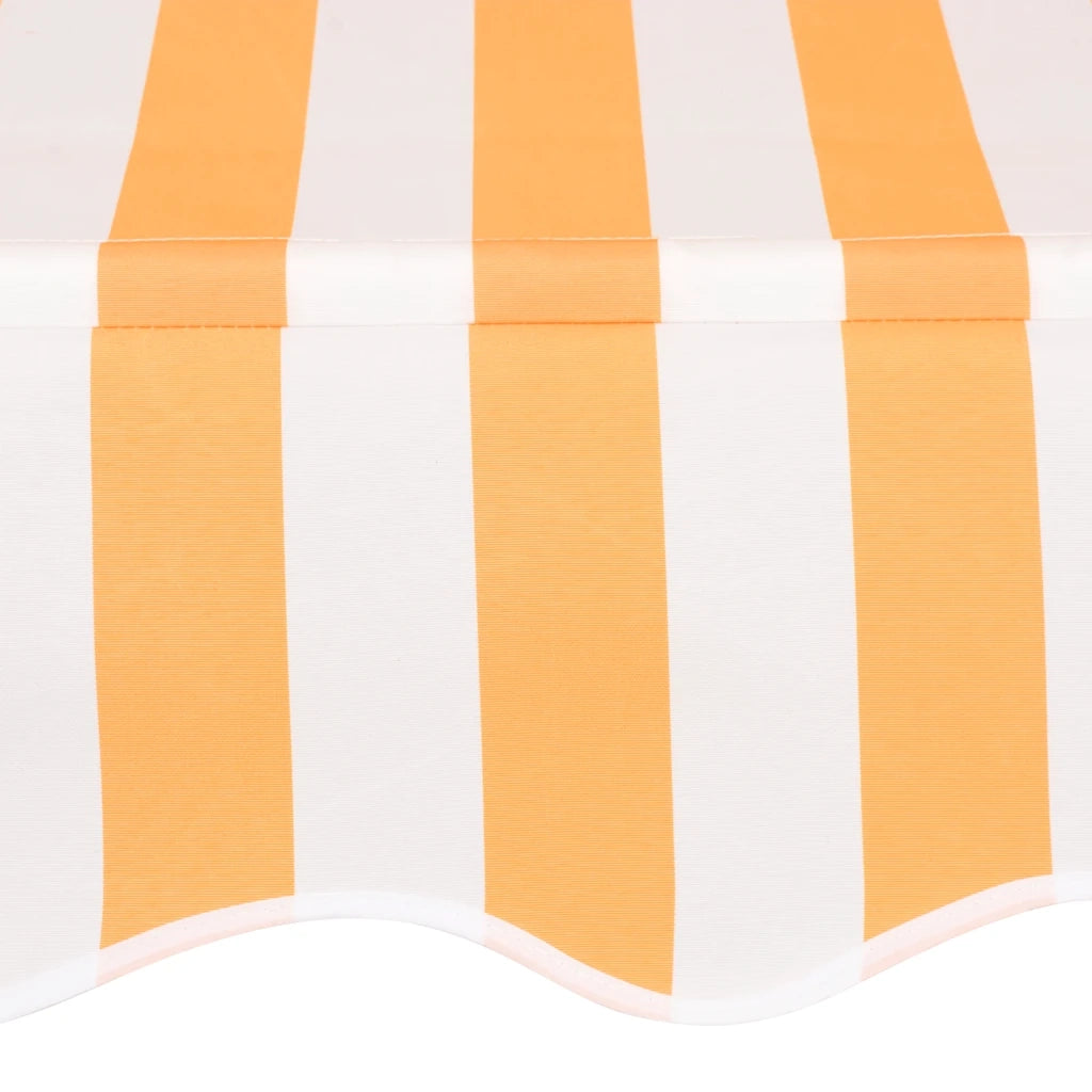 Tenda da Sole Retrattile Manuale 150cm Strisce Arancione Bianco 43231