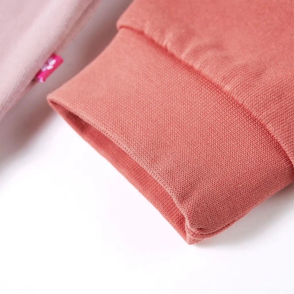 Felpa da Bambina Color Block Rosa 116 14386