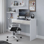 Veroli, Scrivania un Cassetto, 81.5x40x77h cm Bianco