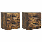 Armadio da Notte 2 pcs Rovere Fumo 43 x 34,5 x 44,5 cm