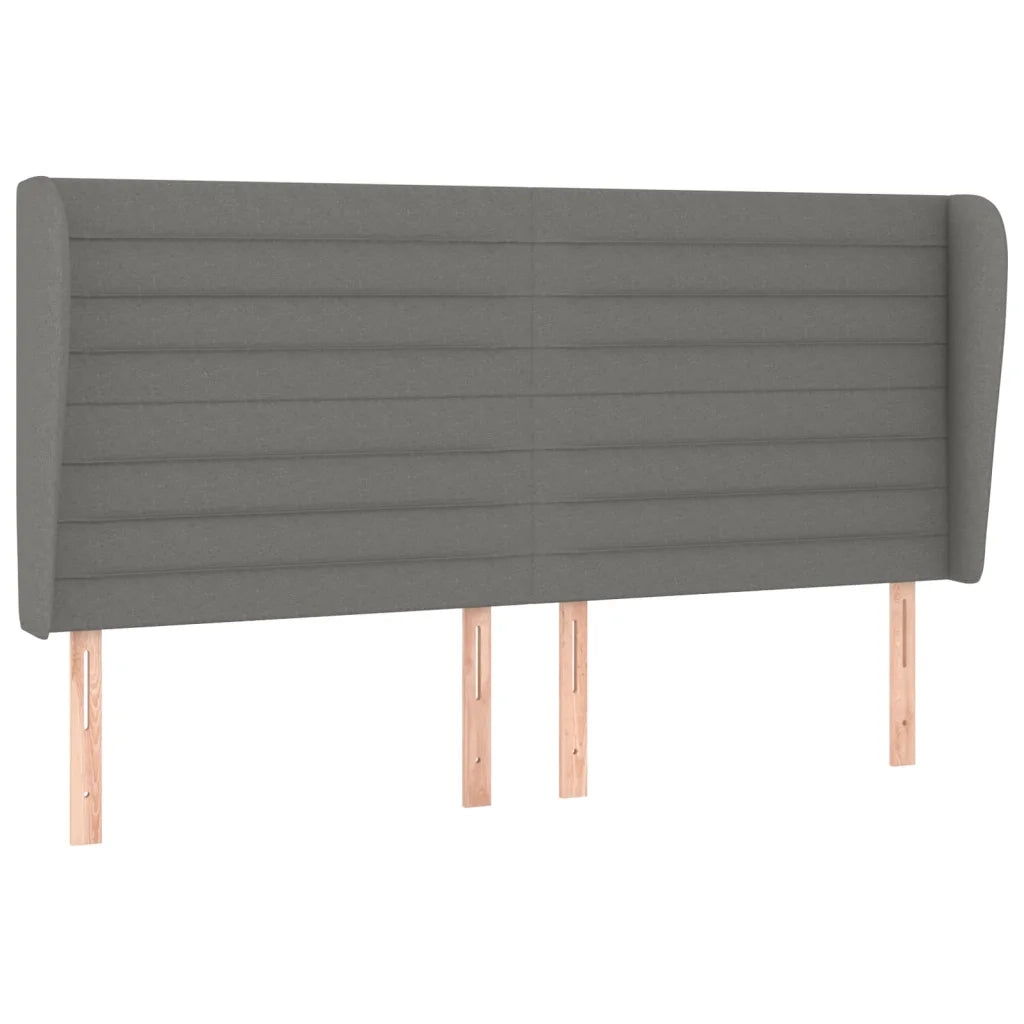 Giroletto a Molle con Materasso Grigio Scuro 160x200 cm Tessuto 3128054