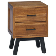 Comodino | Armadio da Notte | Mobiletto da notte Naturale 40 x 35 x 55 cm Legno di teak solido