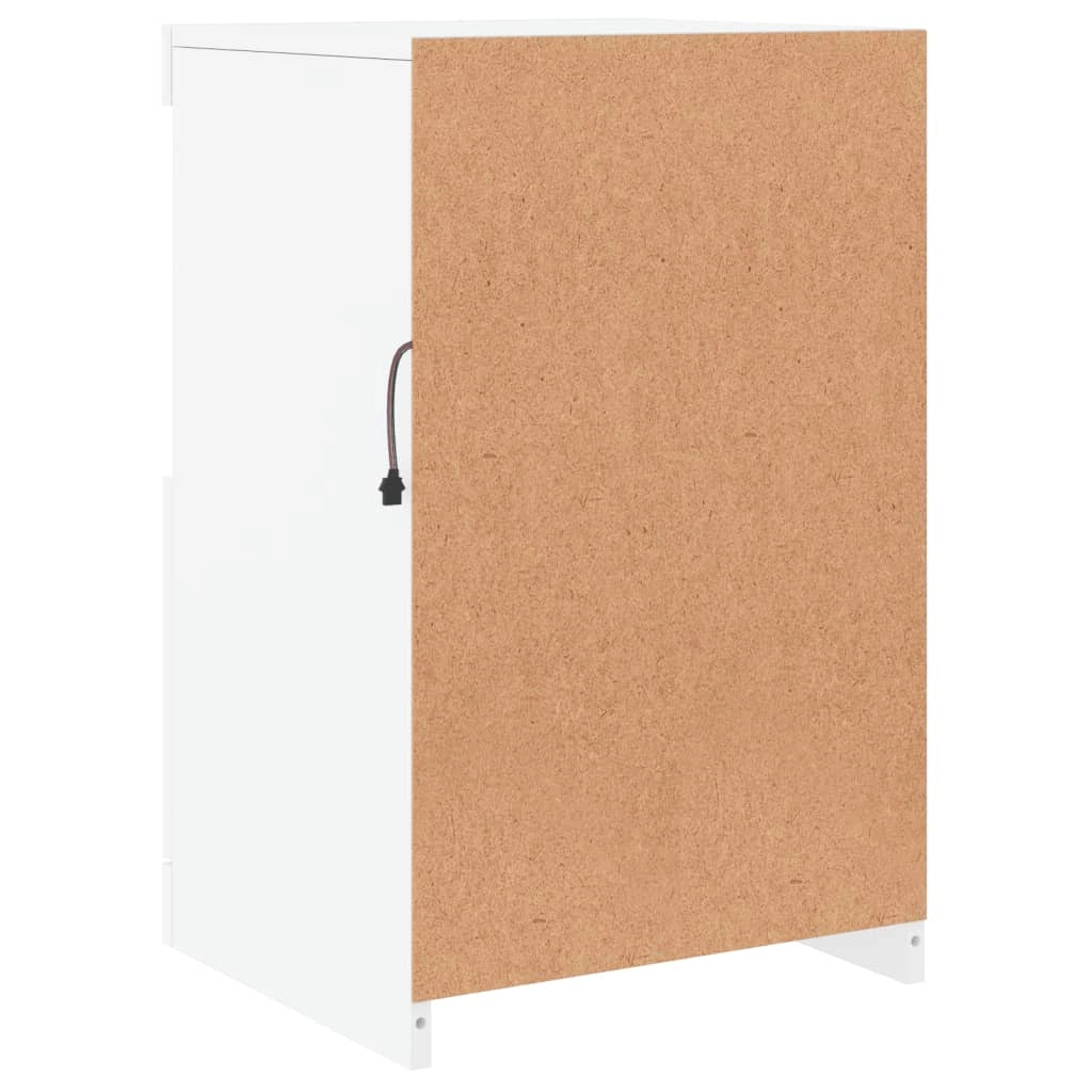 Buffet credenza cassettiera mobiletto mobile contenitore organizer per cucina soggiorno salotto con luci LED 41 x 37 x 67 cm bianco 02_0029851