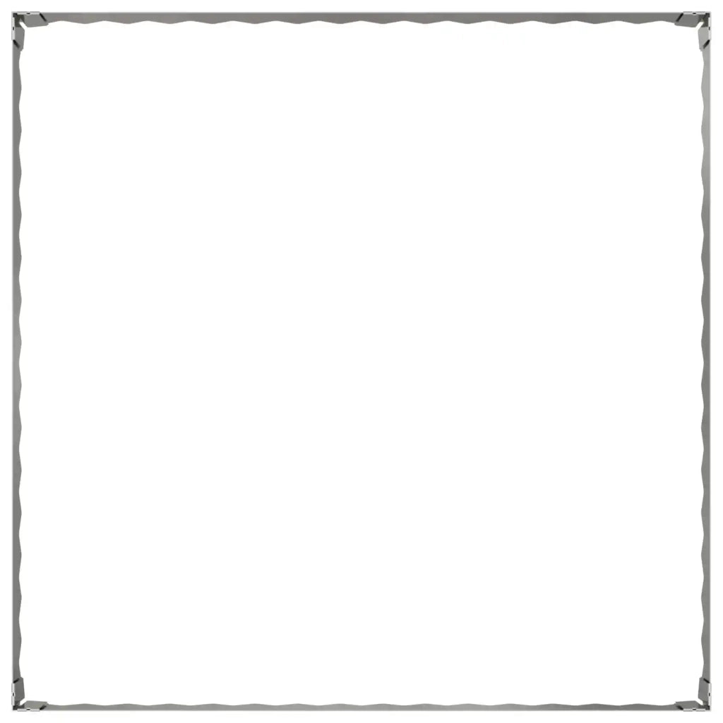 Bordura per Prato 100 x 100 x 20 cm Acciaio Argento 8008969