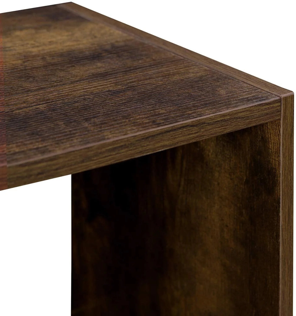 Libreria mobile contenitore con scomparti aperti per soggiorno camera da letto ufficio divisorio 97,5 x 30 x 100 cm marrone rustico 12_0000254