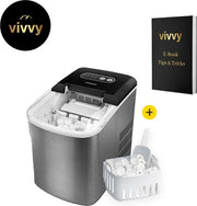 Macchina per blocchi di ghiaccio 2 in 1 - Produzione blocchi di ghiaccio in 10 minuti - Macchina per blocchi di ghiaccio ghiaccio schiacciato con display - Garanzia di raffreddamento del 100% - 2 diverse grandi blocchi di ghiaccio - 2.2 Litri