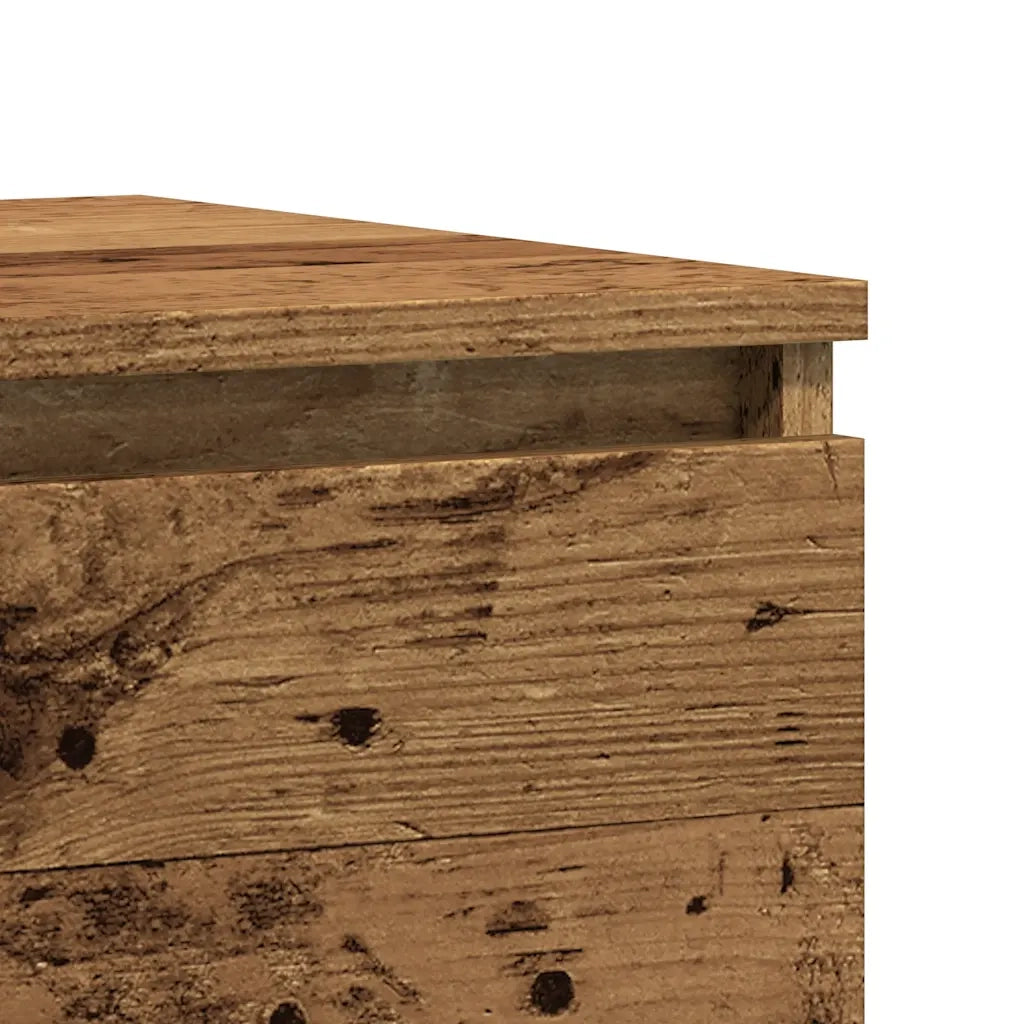 Comodini 2 pz-Set di 2 Tavolino da notte Legno Antico 50x40x43.5 cm in Legno Multistrato