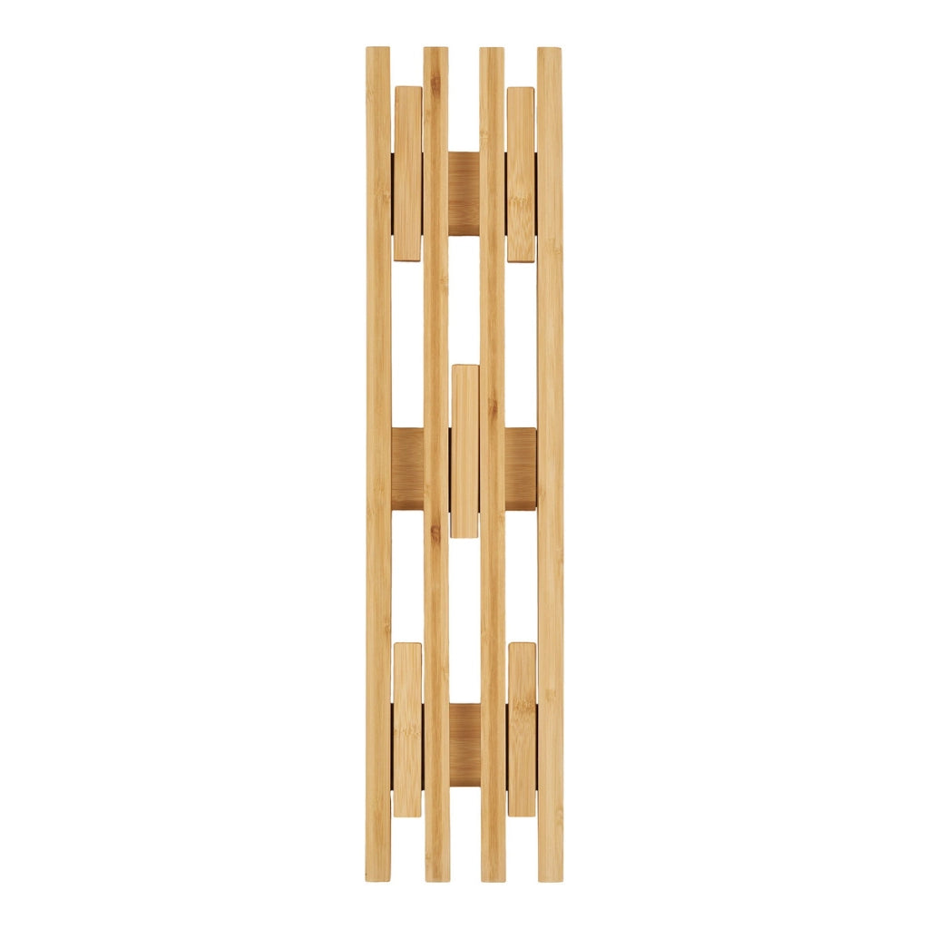 Appendiabiti da Parete Ember, Marrone, Bamboo, 3,5x14x60 cm