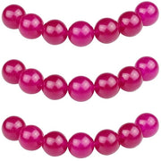 Collane a grani 4mm 85 pezzi Collana di grani rossa giada semi-preziosi con foro Granelli di pietra rotondi per l'allestimento di gioielli collane bracciali.
