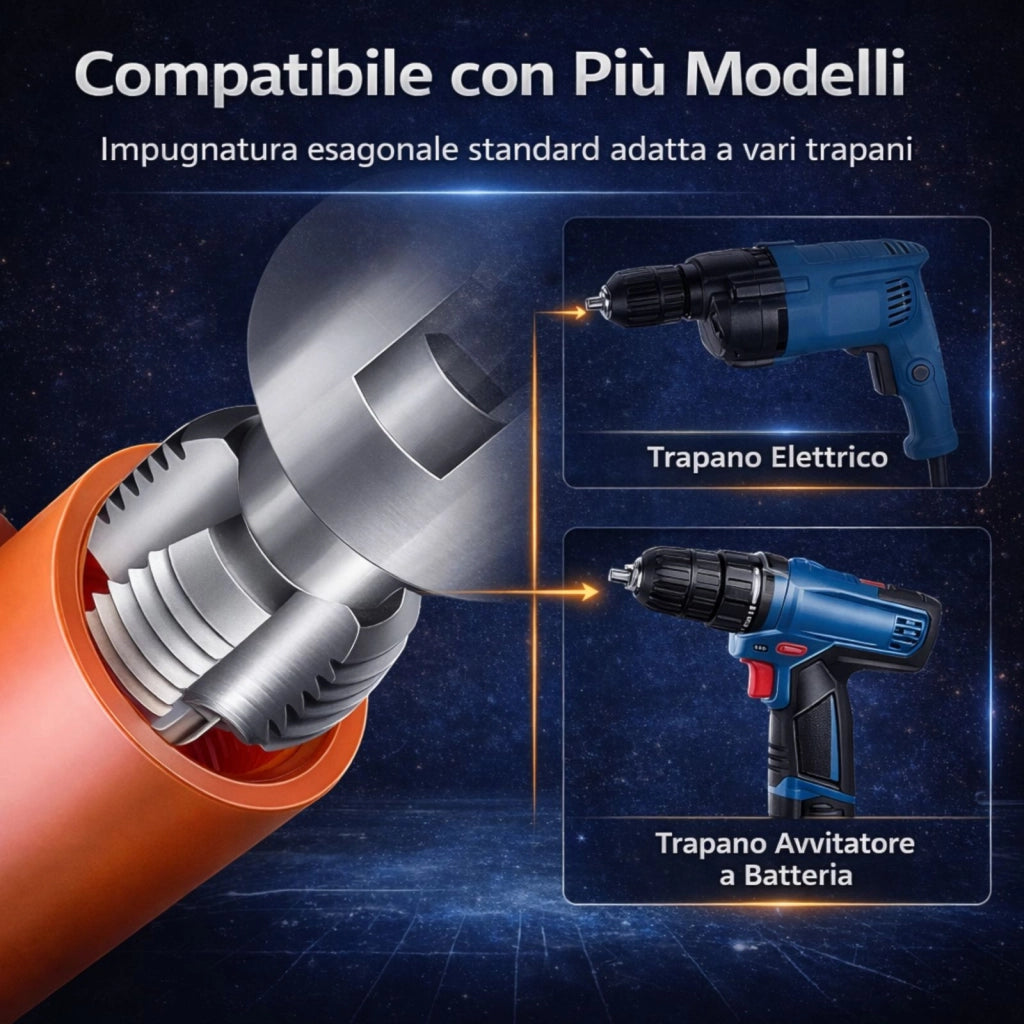 Filettatore PPR 1/2 3/4 per Tubi Idraulici Per Uso Manuale o Trapano Elettrico