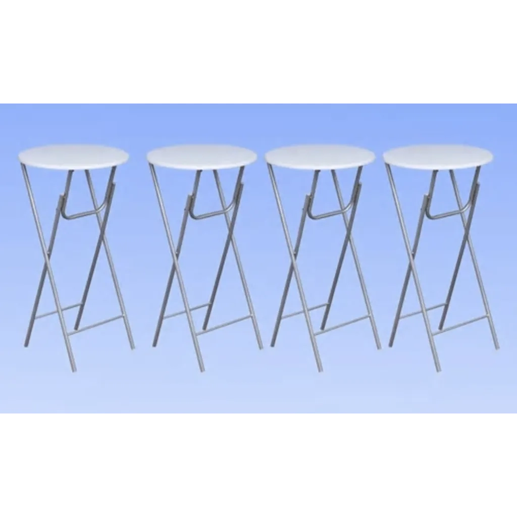 Tavoli da Bar Set 4 pz con Ripiano in MDF Bianco CFW5168389
