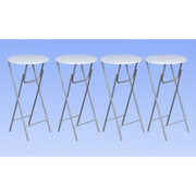Tavoli da Bar Set 4 pz con Ripiano in MDF Bianco CFW5168389