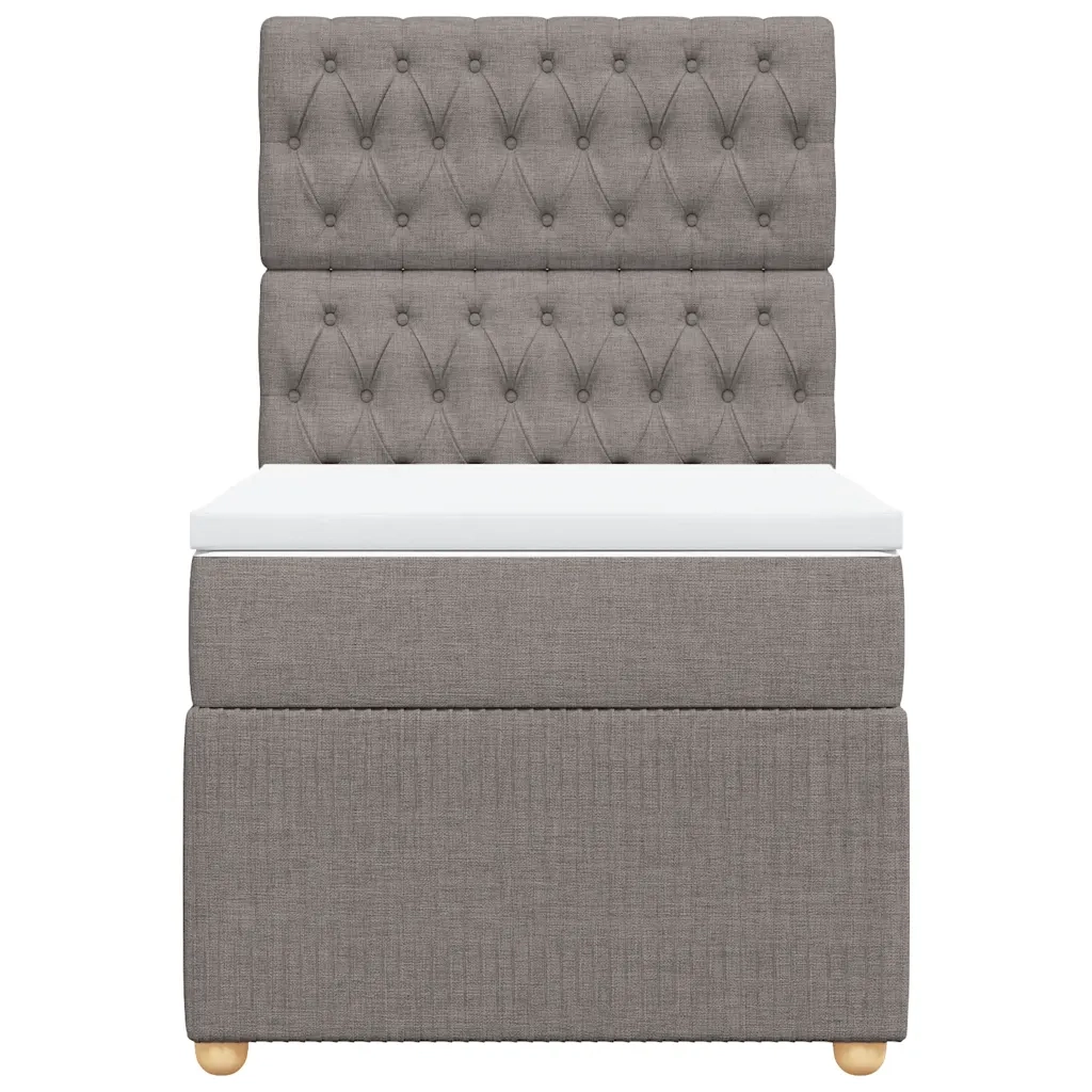 Giroletto a Molle con Materasso Tortora 90x190 cm in Tessuto 3291922