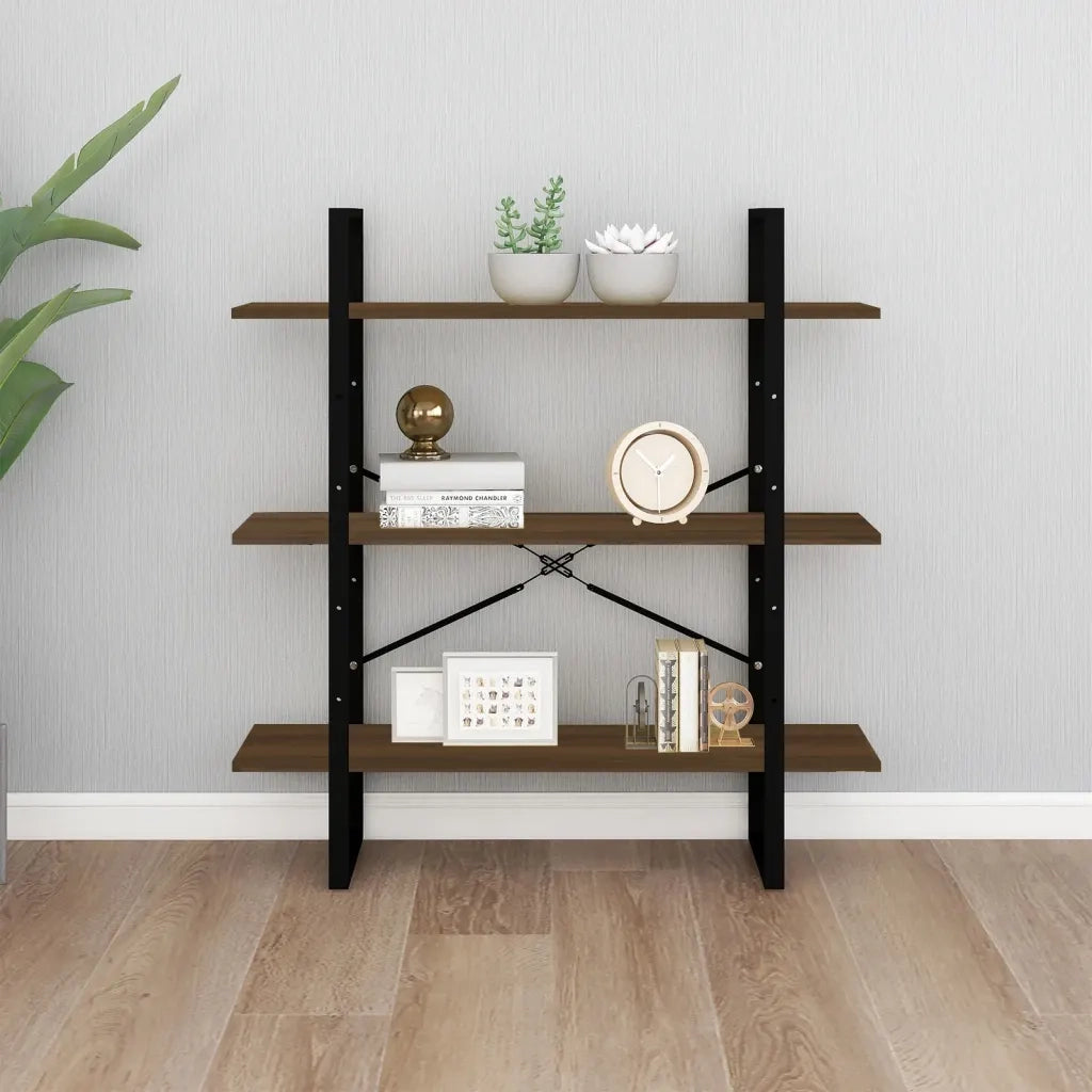 Libreria Rovere Marrone 100x30x105 cm in Legno Multistrato 821323
