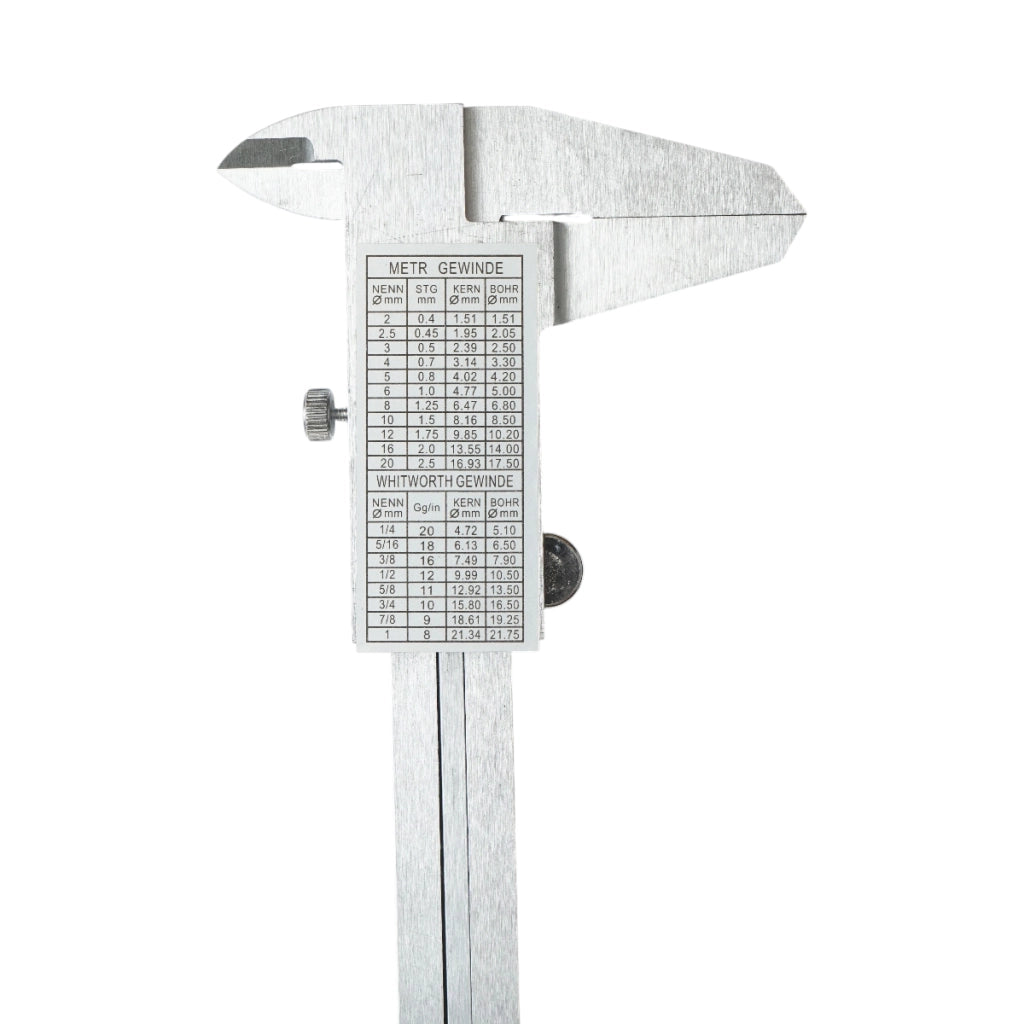 Calibro meccanico Crownman da 150 mm, scala graduata in mm/cm/pollici