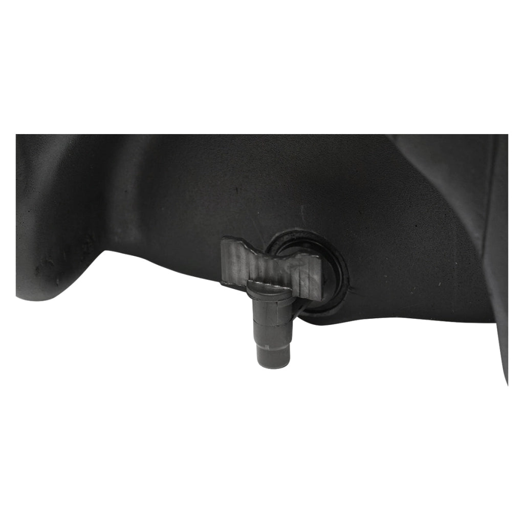 Serbatoio per acqua 50L con rubinetto e dosatore di sapone da 250 ml, in plastica nera, dimensioni 420x440x400 mm