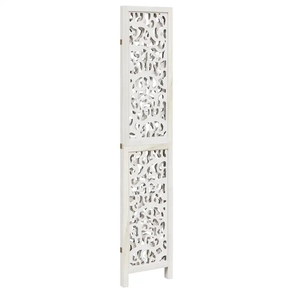 Divisorio Ambienti | Divider per stanze | Paravento 3Pannelli Bianco Legno Massello di Paulownia
