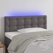 Testiera-Testata Decorativa Grigio a LED 90x5x78/88 cm in Similpelle 856476