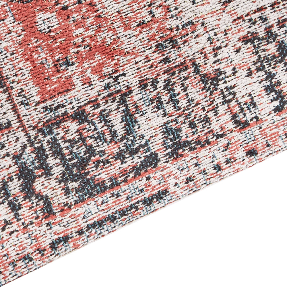 Tappeto di cotone di colore rosso beige 200 x 300 cm stile orientale soggiorno camera da letto