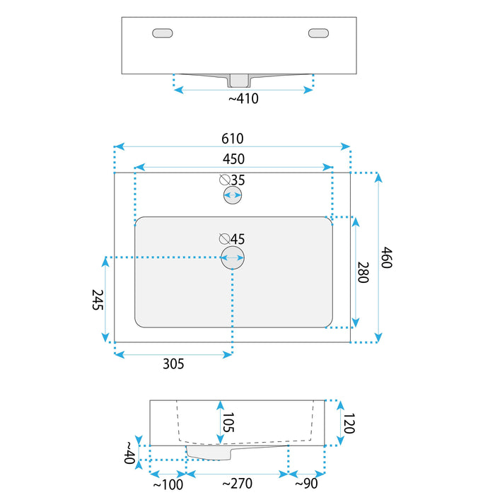 Lavabo Da Appoggio In Ceramica Rea Alison White