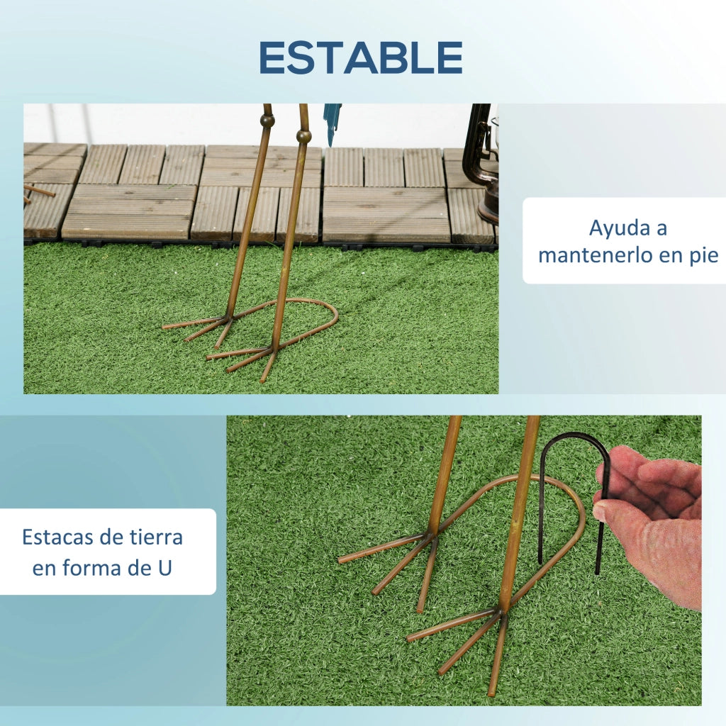 Set 2 Statue Gru in Acciaio per Giardino ¨C zephmum ¨C Grigio