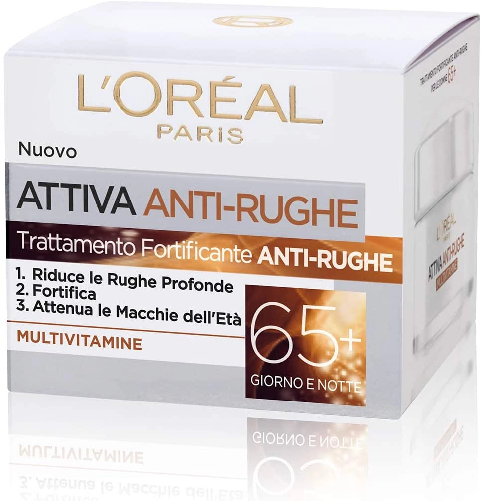 L'OREAL PARIS CREMA ATTIVA ANTIRUGHE GIORNO E NOTTE PELLI MATURE + 65 50 ML