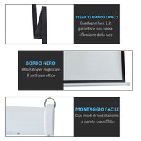 Schermo di Proiezione 100 Pollici Motorizzato Home Cinema Bianco