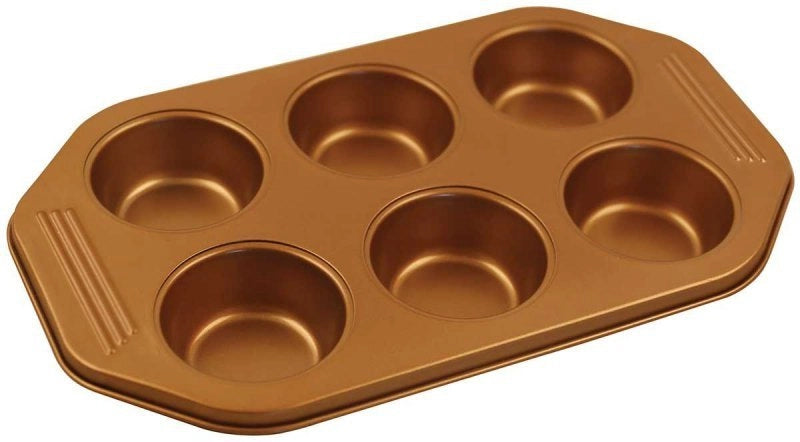 Klausberg KB-7375 Teglia antiaderente in rame per 6 muffin