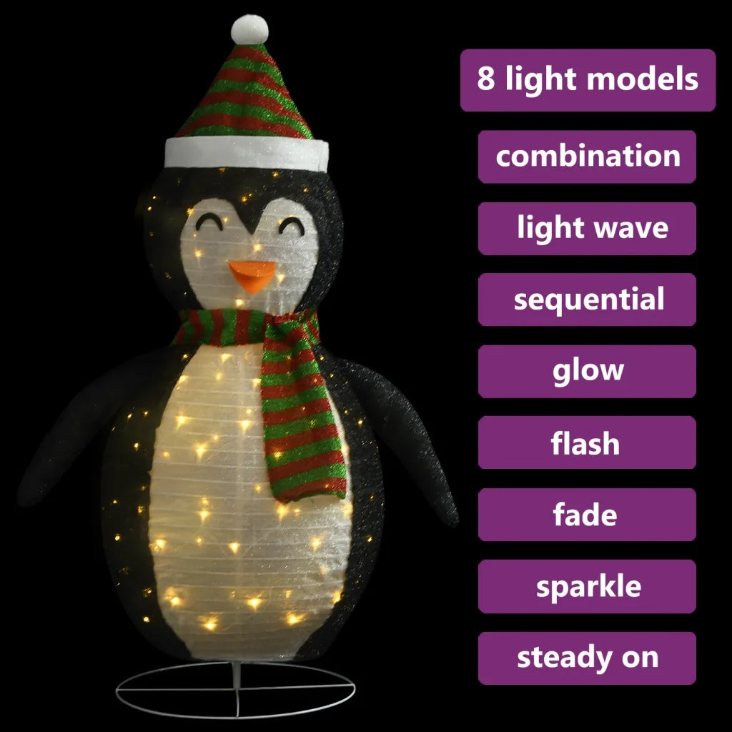 Figura Decorativa Natalizia Pinguino LED Tessuto Pregiato 60 cm 328500