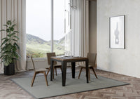 Tavolo Allungabile 90-180x90x80-78 cm Flame Libra Noce