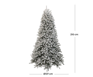 Albero di Natale Artificiale Innevato 240 cm 106 Rami Eucalipto del Gargano