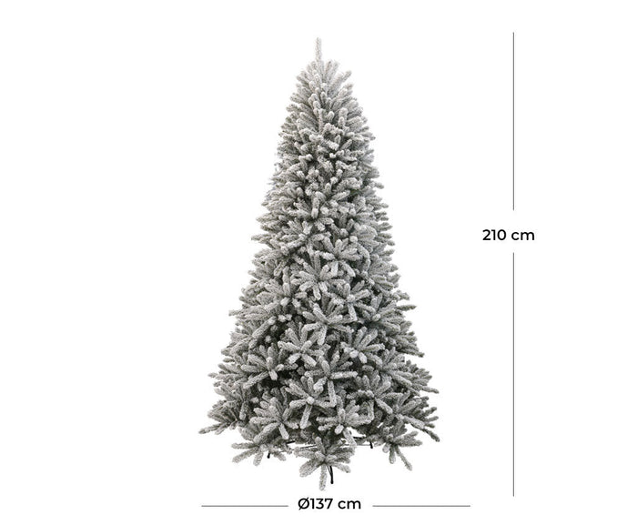 Albero di Natale Artificiale Innevato 240 cm 106 Rami Eucalipto del Gargano
