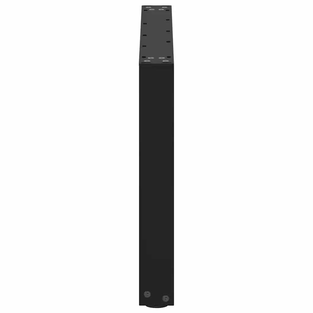 Gambe per Tavolino da Caffè a Forma di U 2 pz Nere 60x(42-43) cm Acciaio 4013160