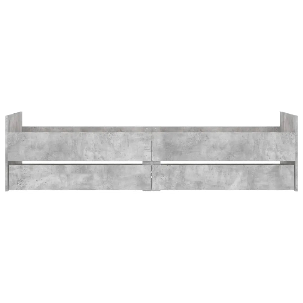 Letto singolo | Letto per adulti | Giroletto con Cassetti Grigio Cemento 75x190 cm Small Single