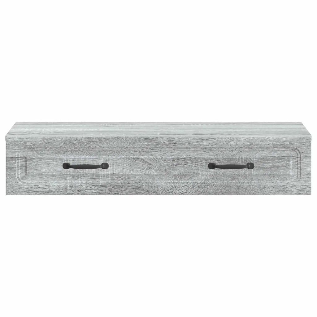 Tavolino da Parete Laterale Grigio Sonoma 87,5 x 34,5 x 17 cm 899351
