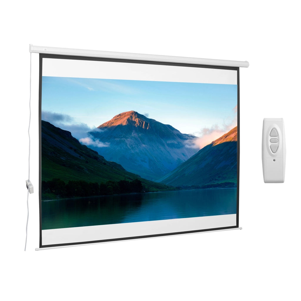 Telo Proiettore 84 Pollici 4:3 con Telecomando ¨C zephmum ¨C Bianco 171x130 cm
