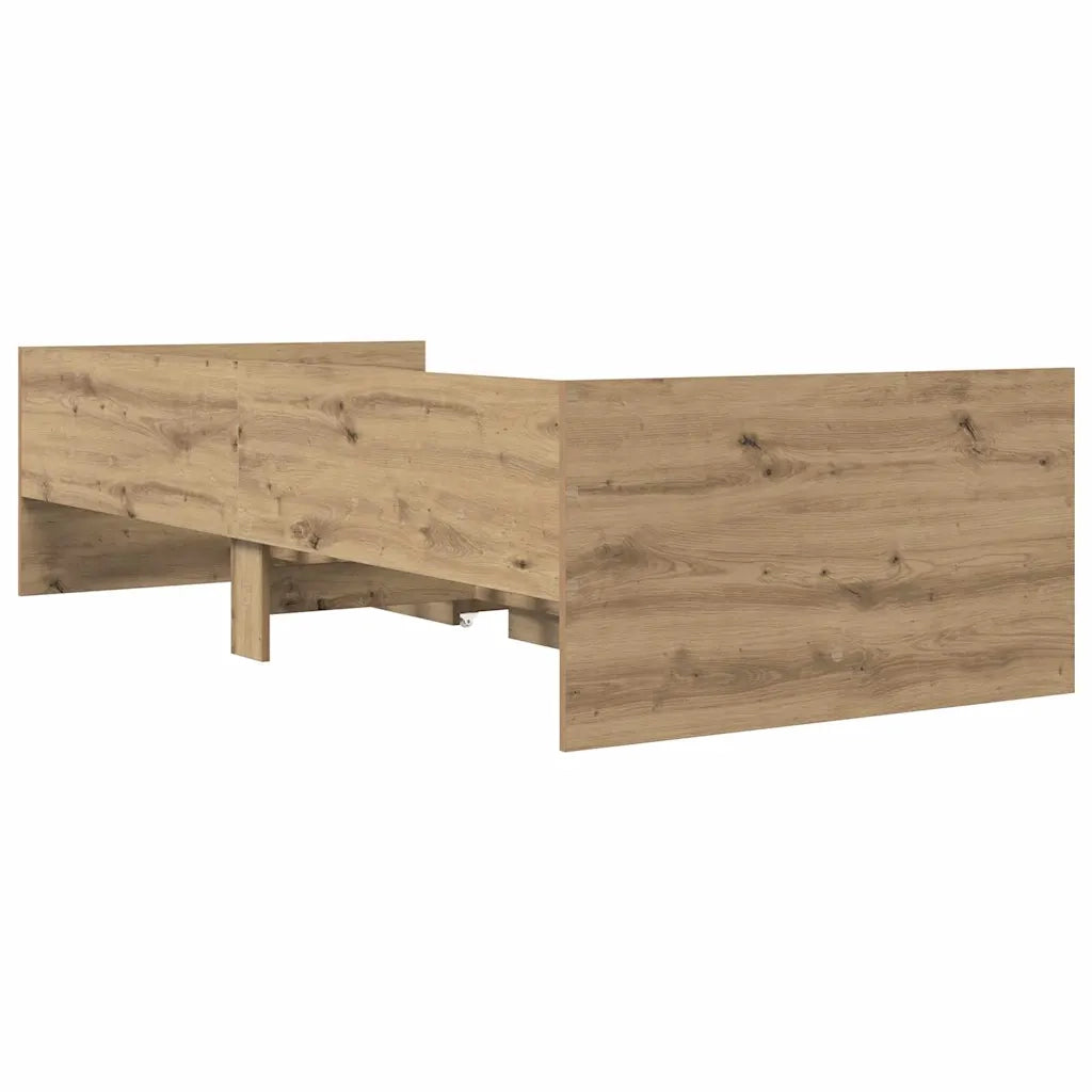 Struttura del letto Rovere artigianale 100 x 200 cm 3403202