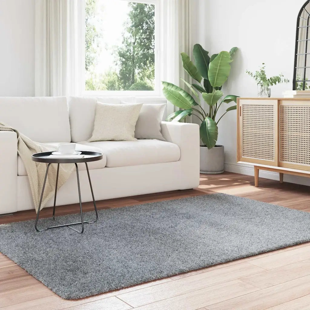 Tappeto Shaggy a Pelo Lungo NAVARRA Grigio Chiaro 130x200 cm