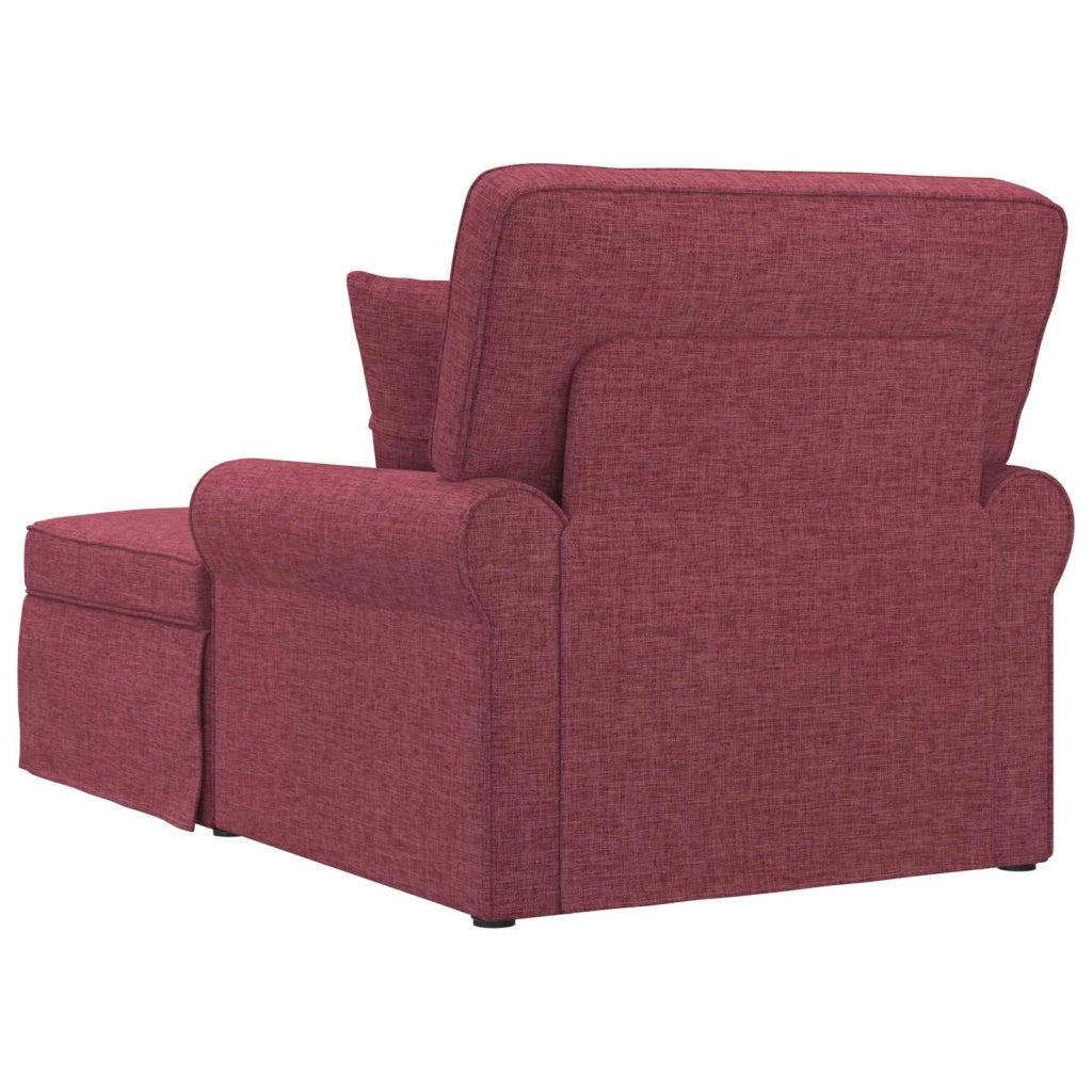 Chaise Longe con Gonna con cuscino 3 pz Rosso Vino Tessuto CFW9172798