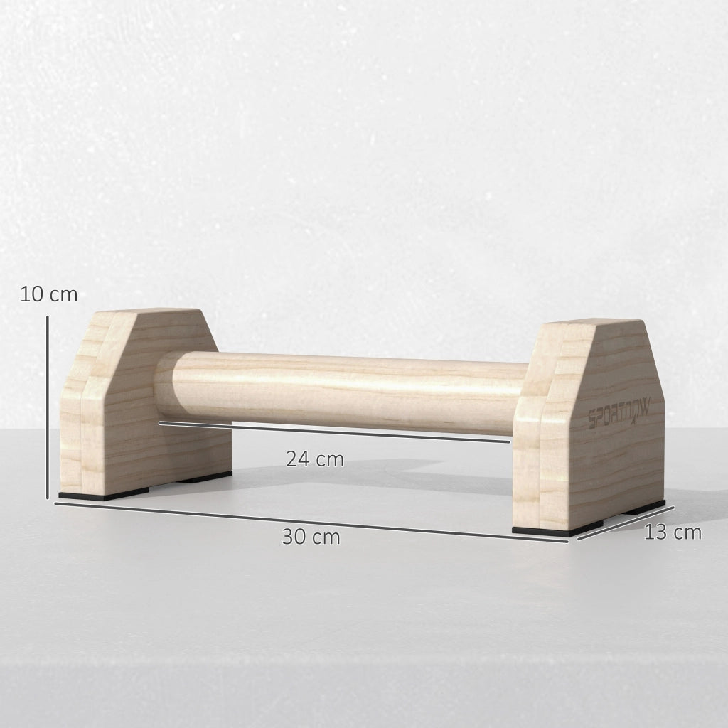 Barre parallele in legno per allenamento ¨C zephmum ¨C 30x13x10 cm naturale