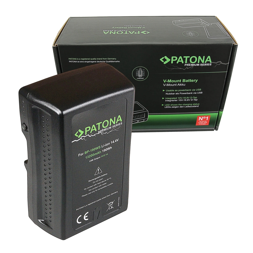 Patona Batteria V-Mount 190Wh / 14,4V / 13200mAh