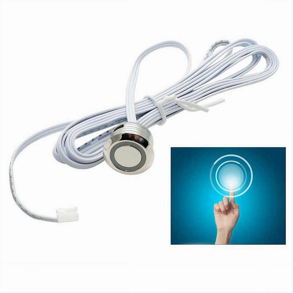 Trade Shop - Sensore Interruttore Touch Per Luci Strip Led Pulsante Per Mobili 12/24v Sen-ta -