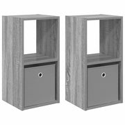 Set di 2 Comodini | Armadio da Notte | Mobiletto da notte con cassetto Grigio Sonoma 30,5 x 27 x 59,5 cm
