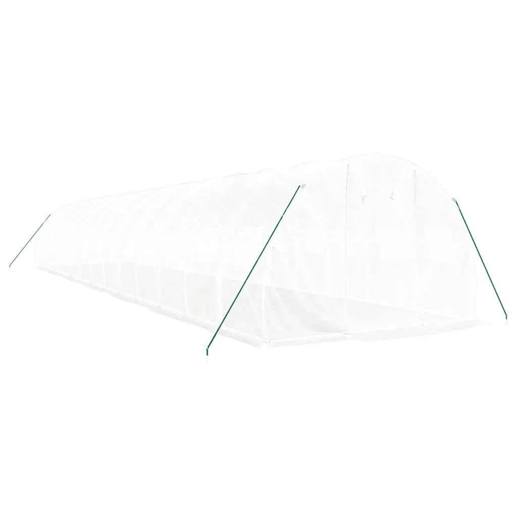 Serra con Telaio in Acciaio Bianco 42 m² 14x3x2 m 3188055
