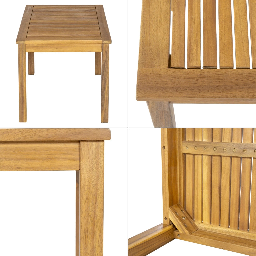 Set di mobili da giardino 4 pezzi in legno di acacia beige naturale 03_0010529