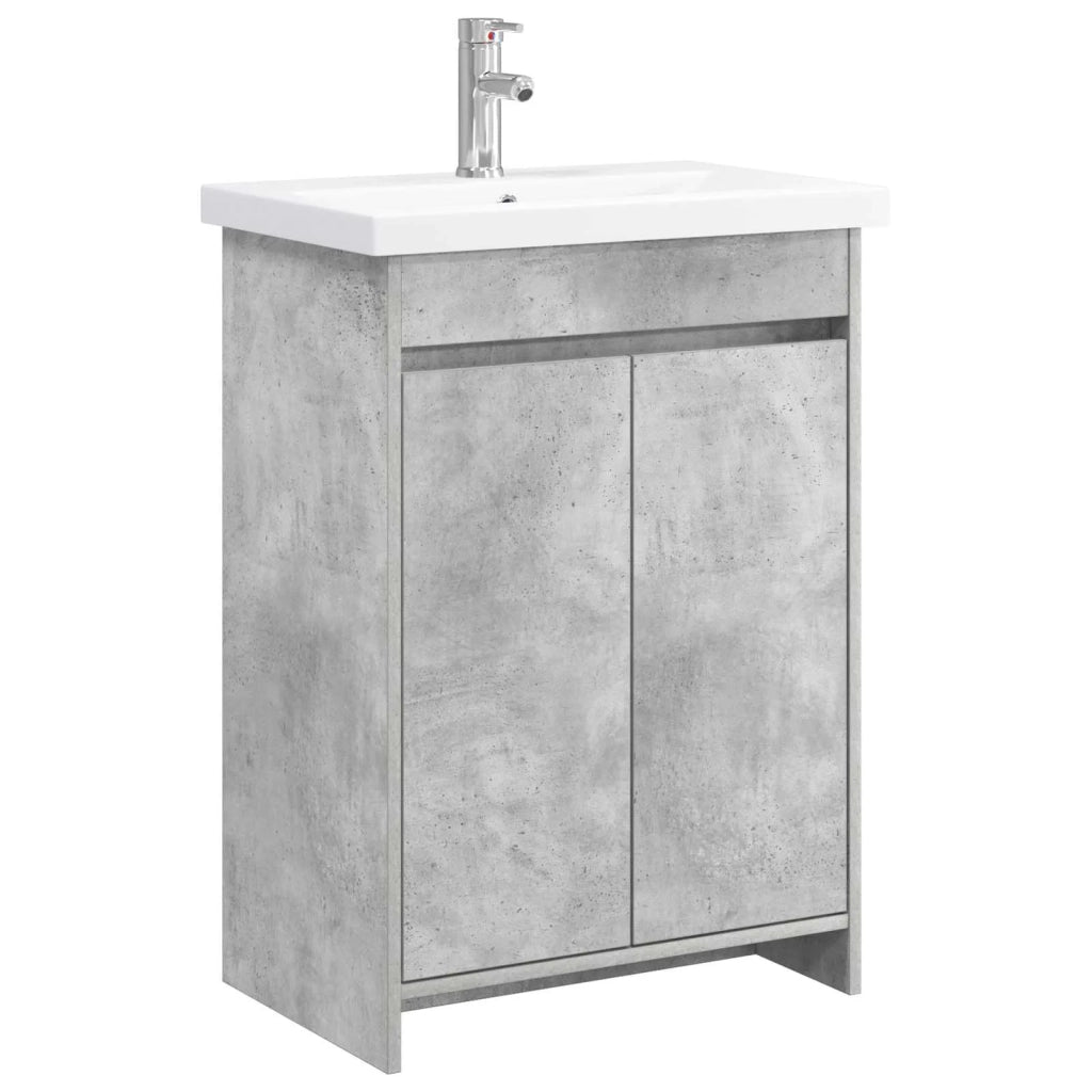 Set di mobili per il bagno Grigio Cemento 61 x 40 x 84,5 cm 3404277